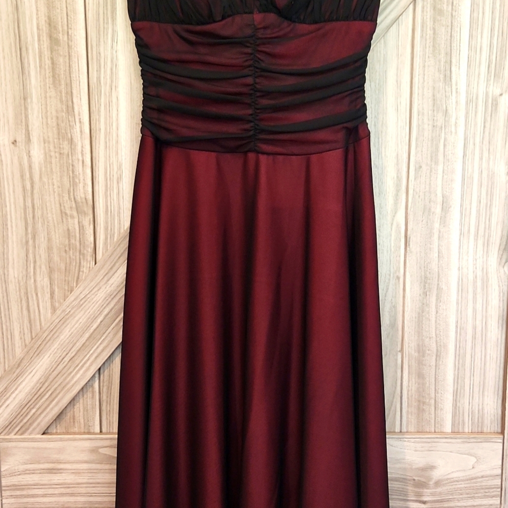 Dark red formal dress